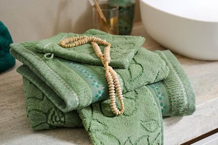 Linge de bain vert